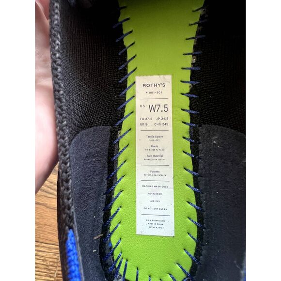 Rothy's The Flat Women's Lattice Stitch Ballet Flats Grey Black Size 7.5 - Picture 9 of 9